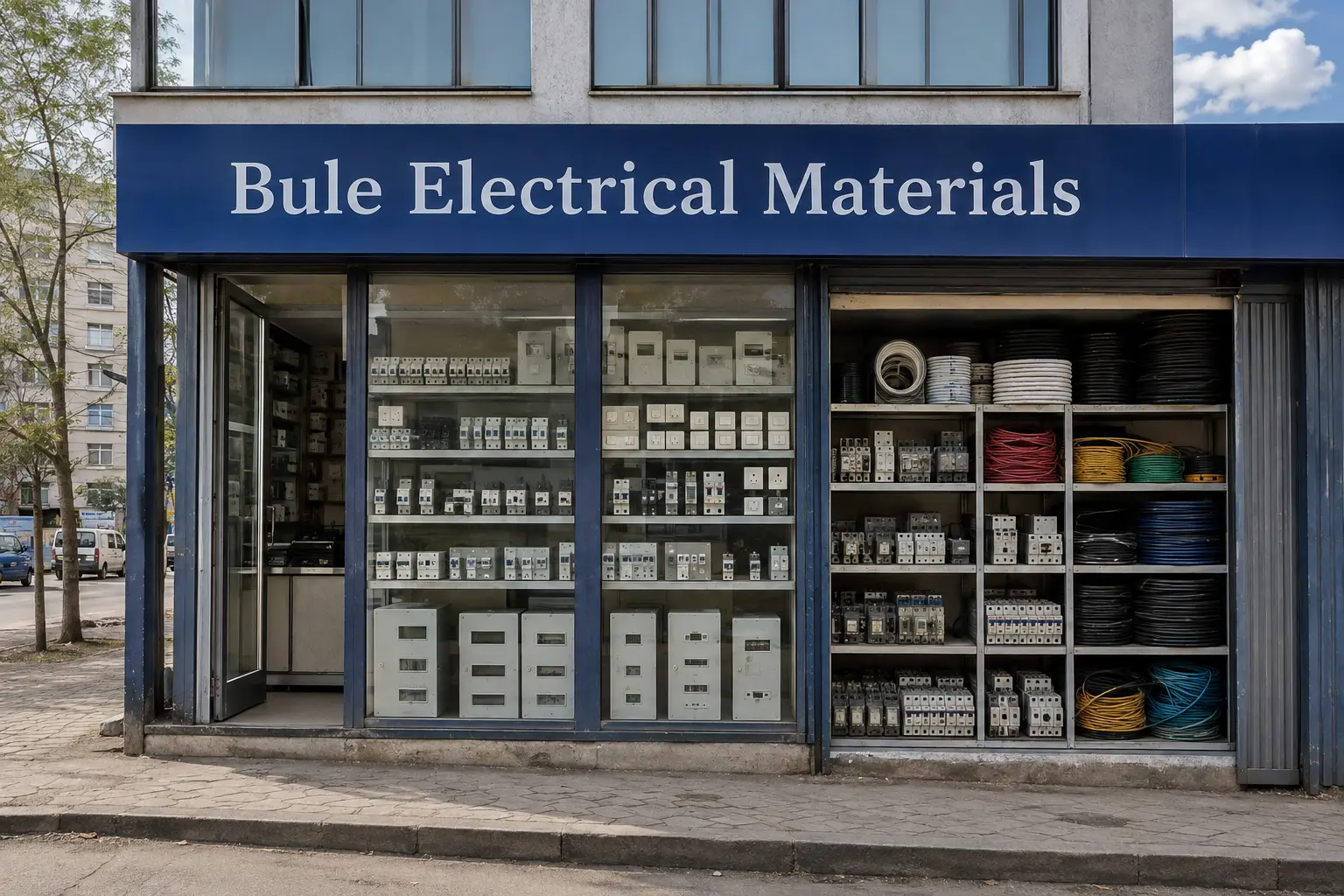Bule Electrical Materials storefront in Addis Ababa